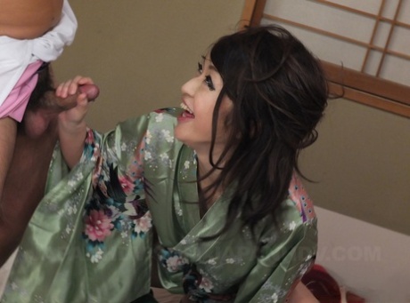 Asian nympho with nice tits Hikari and her friends share dongs in an orgy